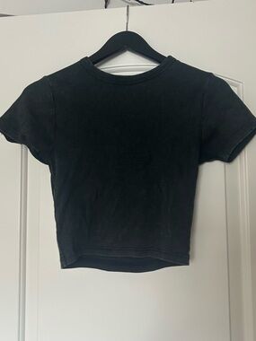 Dark grey Women's Crewneck Short Sleeve Top